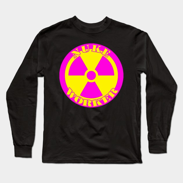 Nuclear Worker Long Sleeve T-Shirt by  The best hard hat stickers 